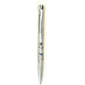 LED Torch Light w/ Projector Logo (Large Silver Pen)